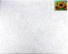 Numbrite järgi maalimine - 45896 - PÄIKESEKELLAD - suurus 40x50 cm
