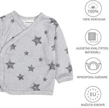 La Bebe™ Long-Sleeved Wrap Shirt for Newborn (1 pc), Art.024671, Size 56, 100% Cotton