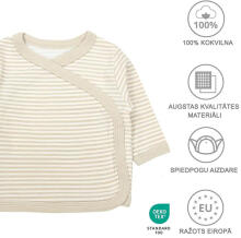 La Bebe™ Long-Sleeved Wrap Shirt for Newborn (1 pc), Art.024624, Size 56, 100% Cotton