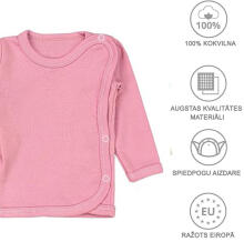 La Bebe™ Long-Sleeved Wrap Shirt for Newborn (1 pc), Art.024634, Size 56, 100% Cotton