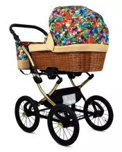 Babylux Classic Art.286133 Green Daisy Klassikaline 3-ühes lapsevanker