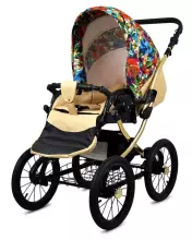 Babylux Classic Art.286135 Maroon Flowers  Klassikaline 3-ühes lapsevanker