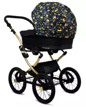 Babylux Margaret Gold Art.286151 Black Dots  Klassikaline 3-ühes lapsevanker