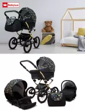 Babylux Margaret Gold Art.286151 Black Dots  Klassikaline 3-ühes lapsevanker
