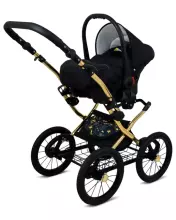 Babylux Margaret Gold Art.286161 White Dots Klassikaline 3-ühes lapsevanker