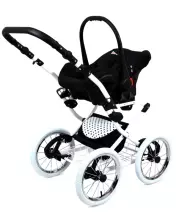 Babylux Margaret White Art.286167 Magic Grey Klassikaline 3-ühes lapsevanker