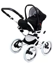 Babylux Margaret White Art.286169 Navy Blue Star Klassikaline 3-ühes lapsevanker