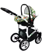Babylux Tropical Art.286427 Mint Parrots Universal 3-in-1 stroller