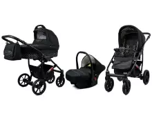 Babylux Largo Art.286475 Black Grey Universal 3-in-1 stroller