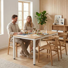 Köögilaud 4-5 inimesele, arvutilaud 120x60 cm, hele tamm, ModernHome
