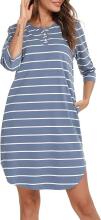 Italian Fashion Night Dress Art.286678 Sky Blue  Maternity/Nursing Nightgown