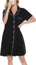 Italian Fashion Nightdress Art.286682 Black  Maternity/Nursing Nightgown