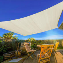 Square sunshade sail, waterproof canopy, 3x3 m, beige, MultiGarden