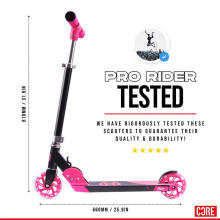 Core Foldy Kids Scooter Art.CRE-FLD-KS-BP Pink Kaherattaline tõukeratas