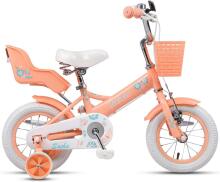 Glerc Kids Bike Wheels Collas 12'  Art.287138 Peach Laste kaherattaline jalgratas lisaratastega