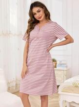 Italian Fashion Night Dress Art.287192 Pink Ночная рубашка для беременных / кормления