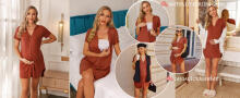 Italian Fashion Night Dress Art.287194 Pink Maternity/Nursing Nightgown