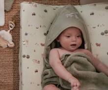 Little Dutch Hooded Towel  Art.TE50695022 Little Farm Baby käterätik rätikuga 75x75sm