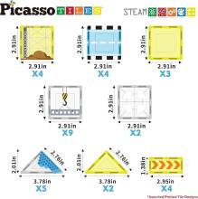 PICASSO TILES magnetkonstruktor 8 masinaga Construction 45 tk., PTQ11