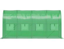 Kaasikunnel aiakile 4x2x2 m 8 m² metallraam UV-kilega 2 sissepääsu