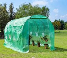 Kaasikunnel aiakile 4x2x2 m 8 m² metallraam UV-kilega 2 sissepääsu