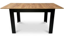 Kokkupandav ristkülikukujuline laud 120-160x80 cm kööki või söögituppa 4-6 inimesele, tamme craft