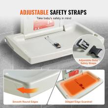 Kidsworld Removable Changing Table  Art.288487 White Mähkimislaud (seinale kinnitatav)