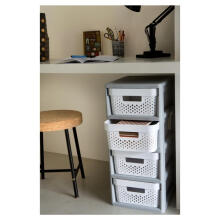 Kummut ratastel 4 perforeeritud sahtliga 11L Infinity 30x36x69cm tumehall