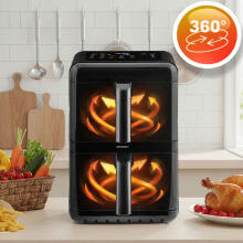 Vertikaalne kahekambri õlivaba fritüür 11,6 l Air Fryer Berdsen 3000W BD-663