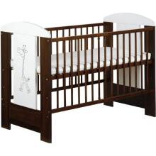 Klups Little Safari Giraffe Art.288881 White/Nut  Lastemööbli komplekt: voodi ja kummut