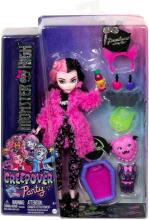 Monster High Creepover Party – Draculaura nukk koos Count Fabulousi ja pidžaamapeo tarvikutega
