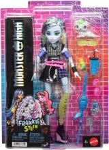 Monster High Frankie Stein nukk – lühike kampsun, nahkseelik ja Watzie