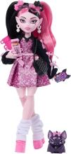 Monster High – Draculaura nukk roosas kleidis ja mustas kardiganis