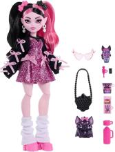 Monster High – Draculaura nukk roosas kleidis ja mustas kardiganis