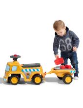 FALK Ride-On ehitusauto JCB koos haagise ja tarvikutega vanuses 1-3