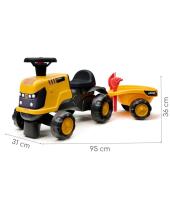 FALK Ride-On Traktor JCB Fastrac koos Haagise, Labida ja Rehaga 1-3 Aastastele