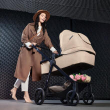KinderKraft Newly 3 in1 Art.222812 Beige Universaalne 3-ühes jalutuskäru + turvatool