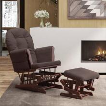Bebe Basic Rocking Chair with Stool Art.290060 Darkgrey Kiiktool söötmiseks