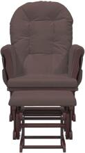 Bebe Basic Rocking Chair with Stool Art.290063 Pink Kiiktool söötmiseks