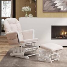 Bebe Basic Rocking Chair with Stool Art.290063 Pink Kiiktool söötmiseks