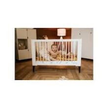 Klups Mia Art.233090 White  Laste puidust võrevoodi 120x60 cm + kummut