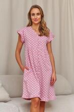 Doctornap  Cotton Night Dress Art.TCB.7455.HEARTS.S.01 Cotton nightgown for pregnant/nursing