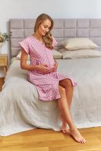 Doctornap  Cotton Night Dress Art.TCB.7455.HEARTS.S.01 Cotton nightgown for pregnant/nursing