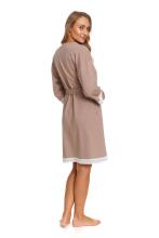 Dobranocka Art.SWW.7461.BEIGE Puuvillane hommikumantel rasedatele naistele