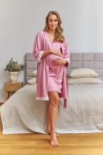 Dobranocka Art.SWW.7461.BLUSH_ROSE Puuvillane hommikumantel rasedatele naistele