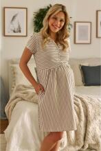 Doctornap  Cotton Night Dress Art.TCB.9928.STRIPES Cotton nightgown for pregnant/nursing