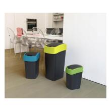 Trash can Flip Bin 25L black/yellow