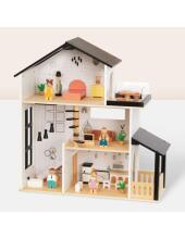 TOOKY TOY Puidust Nukkemaja 25 Tükki