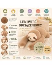 WOOPIE Kaalutud Pehme Laiskloom Stressi Leevendav Sensoorne Raskuskaru Kallistustoot 65cm 1500g