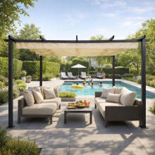 Aedade terrassi pergola 3x4 m, terasest, kuppel, beež, MultiGarden